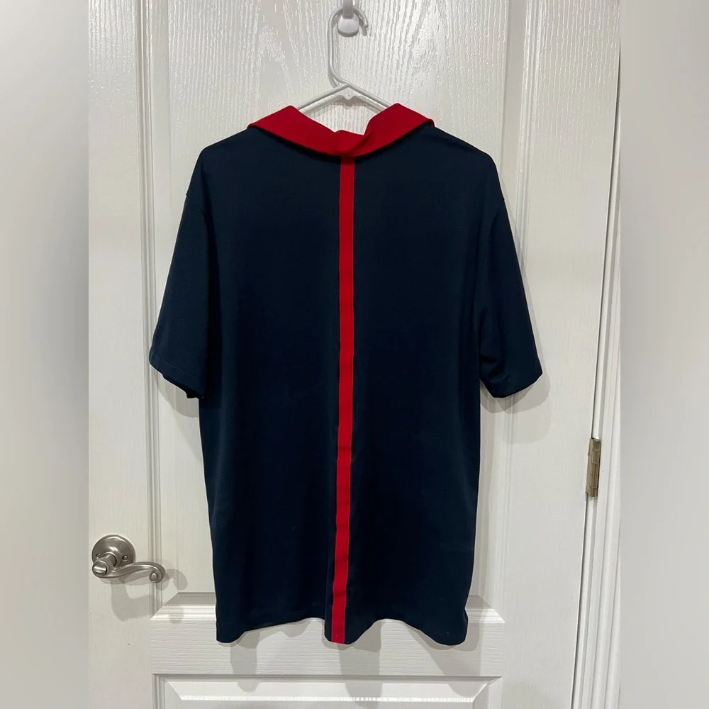 Nike Men's Texans Navy Blue and Red Polo Shirt - *Houston Texans *   Size: Large